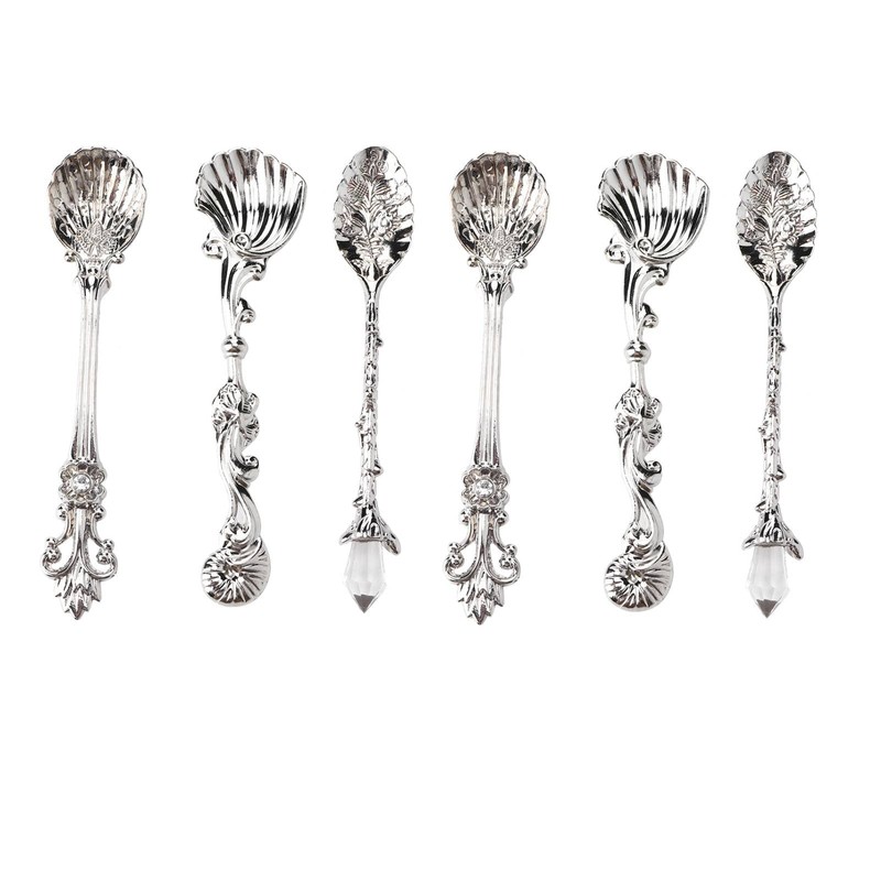 Coffee Espresso Spoons Set of 6 Tiny Spoon Vintage Cutlery