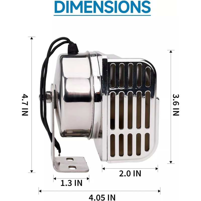 FARBIN Marine stainless steel waterproof horn 12V super horn with