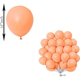 Pastel Orange Balloons Pack 15pcs 12 Inch Macron Orange Balloons For Kids Party Little Cutie Baby Shower Birthday Decoration Graduation Gender Reveal Party Decoration