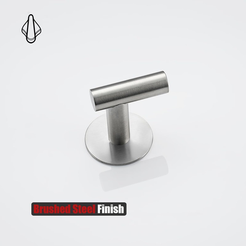 JQK Self Adhesive Towel Hook Brushed, No Drill Stick on
