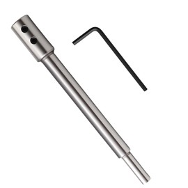 Extra Long Drill Bit Extension Set 6-3/4Inch Stainless Wood Spade Drills Extender for Adding Over 5-9/16 inches of Forstner Drilling Depth to Your 3/8" Round Includes Hex Wrench for Woodworking Furni