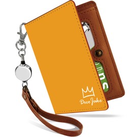 Men's Pass Case, Commuter Pass Case, Expandable with Reel, No Inside Visible, Bifold Card Case, Simple, Thin, King, Crown, Stylish, Cool