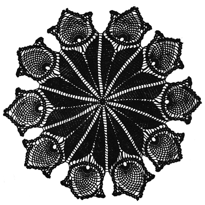 BIBITIME Lace Placemats Round Handmade Crochet Flower Doily Table Mat