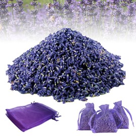 Bzzerumy 180 g Lavender Bags, Scented and Moth Protection, Pack of 12 with Lavender Flowers, Freshness for Wardrobe, Dried Lavender, Ideal for Home