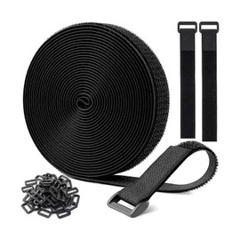 TRkin Magic Binding Band, 2.6 ft (6 m), Width 0.8 inches (2 cm) + 30 Buckles, Free Cut, Fixing Belt, Wire Organization, Binding Tape, Load Tightening Belt, Heat Resistant, Repeatedly, Luggage