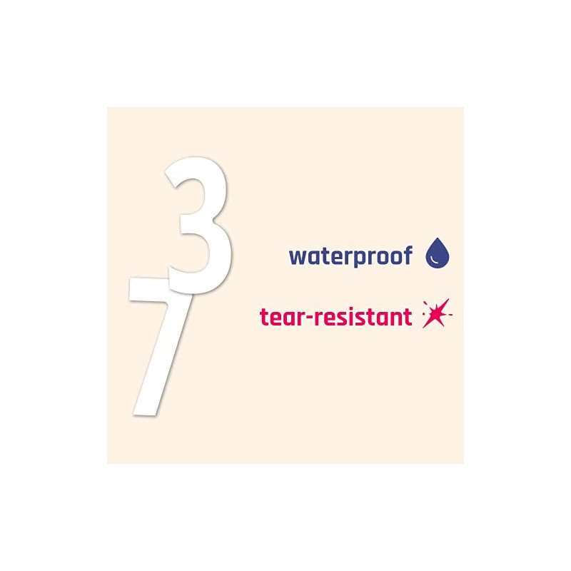 40 Pieces, 6" - Number Stickers, Waterproof Vinyl Stick On