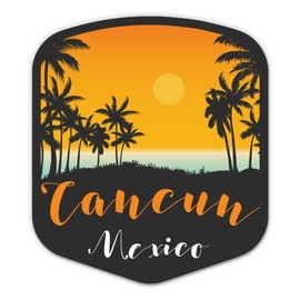 Squiddy Cancun Mexico - Vinyl Sticker Decal for Phone, Laptop, Water Bottle (3" Tall)