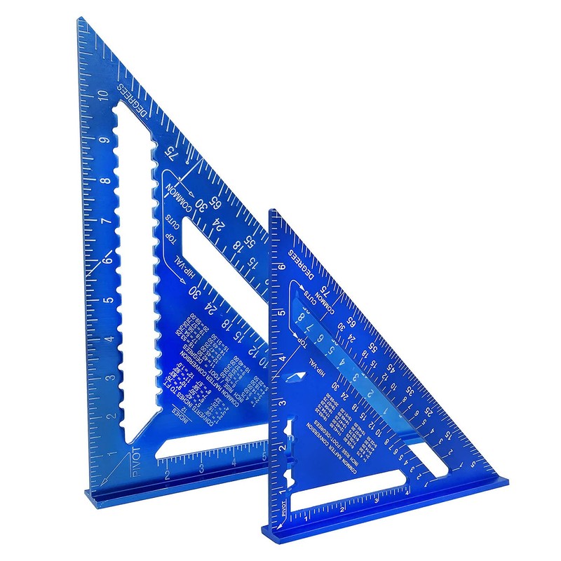 ASNOMY Imperial Triangle Ruler - 7 Inch & 12 Inch