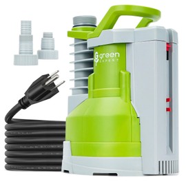 Green Expert 1/2 HP Submersible Sump Pump 3000GPH High Flow with Built-in Float Switch, Portable Drain System with 25 FT Power Cord for Easy Installation