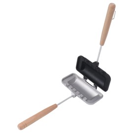 Double Sided Hot Sandwich Maker Frying Pan, Nonstick Grilled Cheese Toastie Toaster for Sandwich, Breakfast Omelets, Pancakes, and Hot Dogs with Removable Tray