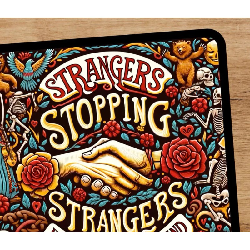 Art Grateful Dead Scarlet Begonias Strangers Premium Sticker 3in Decal