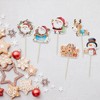 36 piezas de decoración para cupcakes de Navidad, muñeco de