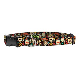 EcoWeave-SkinnyWidth - Collar de plástico - Cráneos de azúcar - Pequeño