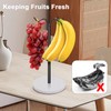 Winmien Double Hooks Standing Banana Holder, Banana Hanger Tree Stand