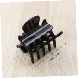 VICASKY 2 Pcs Small Jaw Clips for Women and Durable Plastic Octopus Hair Claws with Smooth Teeth Edges Non Damaging Pearlescent Hair Accessories Bright Black and Tortoiseshell