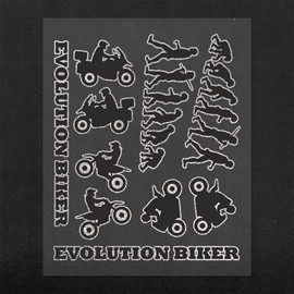4R Quattroerre.it 9172 Kit Adventure Stickers for Motorcycle Case Evolution Biker, 20 x 24 cm