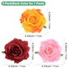 M METERXITY 3-Pack Rose Hair Clips, Flower Hairpin Fabric Floral