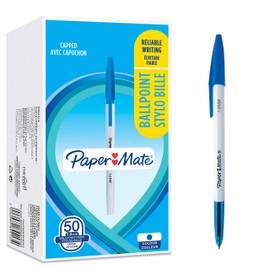 Paper Mate 045 Ballpoint Pens | Medium Point (1.0 mm) | Blue Ink | 50 Count