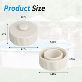 11044 Pool Drain Plug Cap for Intex above Ground Pool Replacement Parts Accessories (2 Pack)