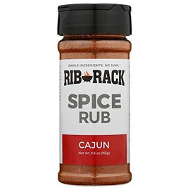 Rib Rack Dry Spice Rub - Cajun, 5.5 oz. - Meat Seasoning for BBQ, Grill, Smoker - All Natural Ingredients (Packaging May Vary)