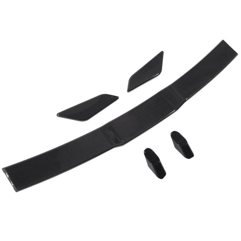 Unbranded Carbon Fiber Rear Trunk Spoiler Splitter Wing Kit For