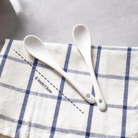 MIUFA 6PCS Porcelain White Coffee Spoons Espresso Tea Sauce and Desserts Ceramic Spoons