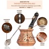 12 Oz Copper Turkish Greek Arabic Coffee Pot with Copper