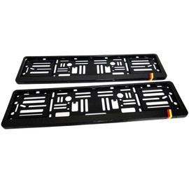 RZG 2x Carbon Fibre Fiber Hydrographic UK EU Licence Number Plate Holder Surround Frame German Car Deutschland