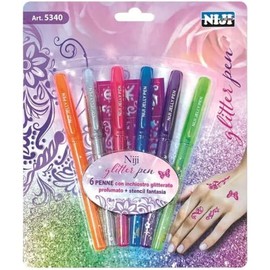 Blister with 6 Pens and Stencil for your Tattoos