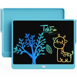 TEKFUN LCD Writing Tablet Doodle Board, 16 Inch Colorful Drawing Tablet Writing Pad, Toddler Toys for 3 4 5 6 7 8 9 Year Old Girls Boys Teen Adults, Birthday Gifts for Kids (Blue)
