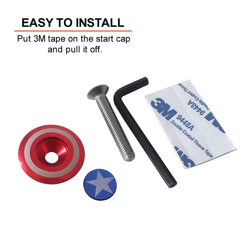 Bicycle Headset Cover with 1-1/8" Screw Bike Stem Cap Aluminum