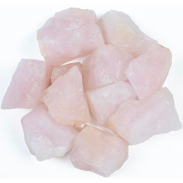 Crocon 2LB Rose Quartz Rough Bulk Natural Stone Raw Gemstone