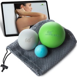 Bomb-Ball Massage Ball Set - Faszien + Lacrosse Bälle für ultimative Muskelentspannung, Selbstmassage, Faszientraining + Triggerpunkt Therapie