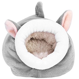 Hamster Bed Warm Hamster Hammock Comfortable Guinea Pig Bed Soft Plush Guinea Pig Hideout with Removable Cotton Pad Hangable Small Animal Cave for Small Pet