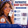 2Pcs Glitter Stick, Red White and Blue Glitter Stick, Rave