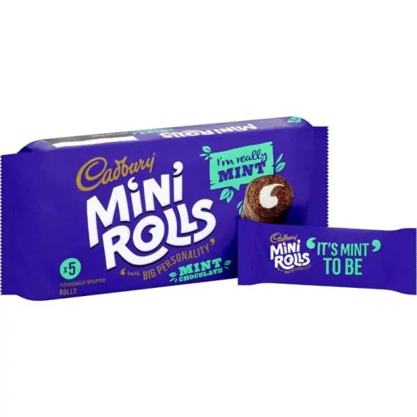 Cadbury Mint Mini Rolls 5 pack (DHL Recommended)