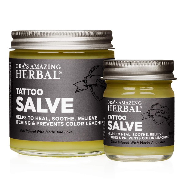 Tattoo Salve, Tattoo Aftercare, Natural Tattoo Aftercare Treatment Salve, No Paraben, No Lanolin, Natural Tattoo Care Ointment, Tattoo Lotion, Cream, Moisturizer, Made in The USA