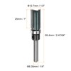 sourcing map Pattern Flush Trim Router Bit 1/4" Shank 1"
