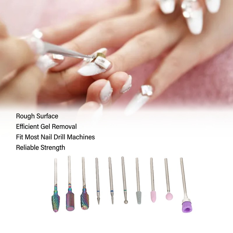 Nail Drill Bits Set Tungsten Steel Nail Art Grinding Head