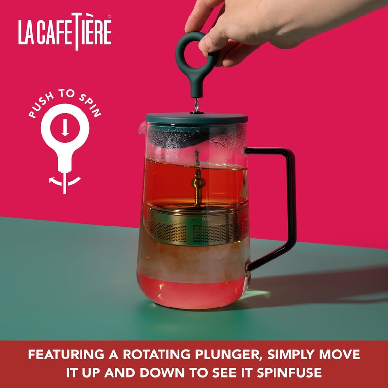 La Cafetière Gyro Spinfuser Teapot Green Colour, 4 Cup