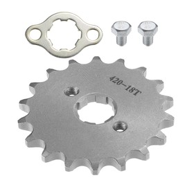 X AUTOHAUX 1 Set 420 Style 18 Teeth 20mm ID Motorcycle Front Engine Sprocket Fit for 50cc 70cc 110cc 125cc Motorcycle Dirt Pit Bike Mini Bike ATV