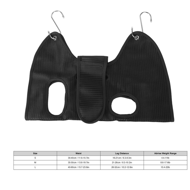 Pet Grooming Hammock Small Animal Sling Black Grooming Hammock Helper