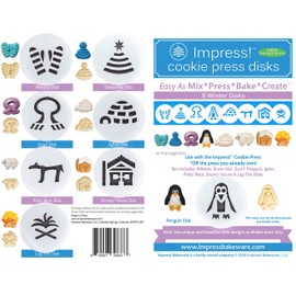 Winter 8 Disk Set for Cookie Presses
