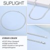 Suplight Sterling Silver Chain Mens Cuban Link Solid 5mm Chains