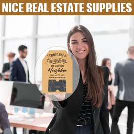 MotiMind 50 Sets of Real Estate Mailers Greeting Cards Neighbor House Shaped Cards With Envelopes Real Estate Agent Supplies(Hello)