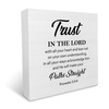 KU-DaYi Christian Scripture Wooden Box Sign, Trust in The Lord