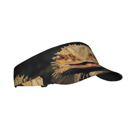 Bearded Dragon Lizards Sport Sun Visor Hat Adjustable Empty Top Baseball Cap Outdoor Travel Beach Ball Caps for Women and Men