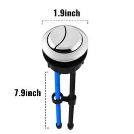 PuritySage Toilet Tank Flush Valve Push Buttons Rods with Dual button,Compatible with TOTO THU340#CP,Toilet Replacement Parts with Easy Installation and Adjustable Length