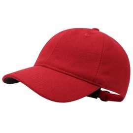 TITECOUGO Winter Baseball Caps Unstructured Wool Dad Hat Warm Trucker Hats Working Cap Workout Thick for Mens Womens L Christmas Red