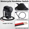 Motorcycle Handlebar Switch 12V, Waterproof Motorcycle Light Toggle Switch, Aluminum
